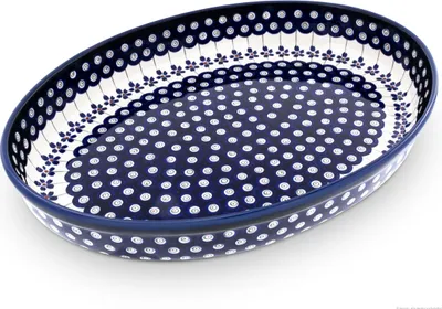 Produktbild von Bunzlauer Keramik Auflaufform oval groß 35,5x27x6,5 cm Design 166a