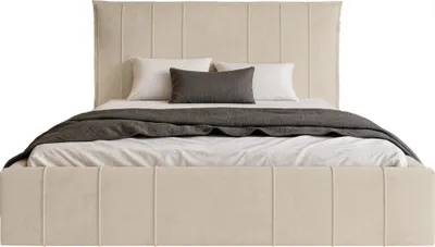 Produktbild von FEDVE Polsterbett Acate aus Velvet 160x200 cm, Creme