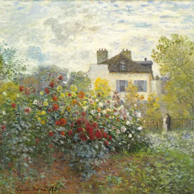 Produktbild von Claude Monet Kunstdruck Bild - Der Garten Des Künstlers In Argenteuil, 1873 (100 x 100 cm)