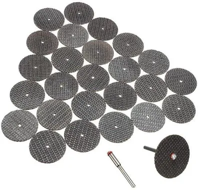 Image de Lot de lames de scie de 32 mm avec tige de coupe pour batterie rotative - Lot de 25 pièces / 100 pièces - Lames de scie durables