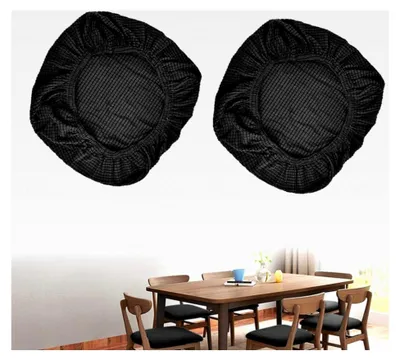 Produktbild von Stuhlbezug für Bürostühle, Stretch Stuhlhussen, Waschbar, Schwarz (2 Stück, 38-50 cm)