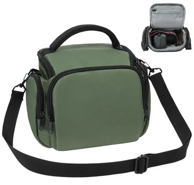 Produktbild von Kameratasche Fototasche Kameratasche Schultertasche - 22 x 15 x 18 cm - Wasserdicht - Schlagfest - Grün