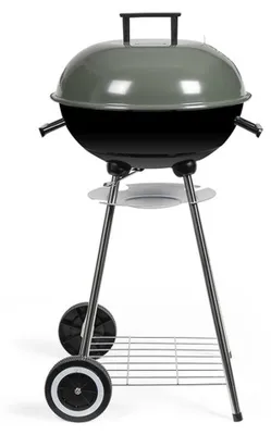 Zdjęcie produktu dla Grill węglowy - LIVOO - DOC172K - średnica 41 cm - Ruszt do grillowania ze stali chromowanej - Wysokość 69,5 cm - Uchwyty - 2 przekładnie