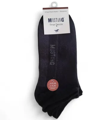 Produktbild von Mustang Damen Herren Sneaker-Socken Schwarz – 3er Pack (Größe 39–42)