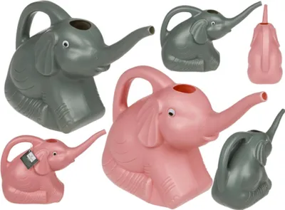 Image de Arrosoir éléphant 2L 29x11x20cm rose/vert