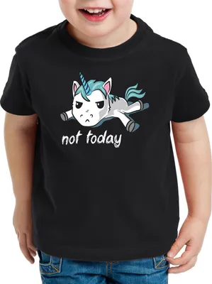 Produktbild von style3 Not today Unicorn Einhorn Kinder T-Shirt