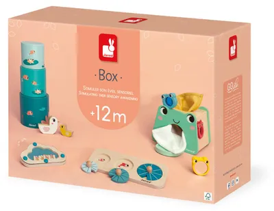 Produktbild von Janod - Spielset 12 Monate Sensorik Spielzeug - Entwicklung Baby