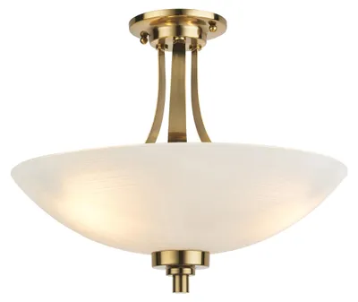 Immagine prodotto di Lampada a sospensione WELLES in ottone anticato, 3xE27x20W, vetro, dimensioni: 35x41x41 cm, IP20, Endon