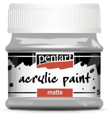 Obrázek produktu pro Akrylová barva matná PENTART 50 ml ŠEDÁ