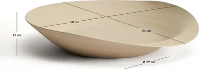 Produktbild von Dekoschale Ebenor 50 x 12 x 54 cm Keramik Beige