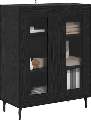 Zdjęcie produktu dla vidaXL Kredens o wyglądzie czarnego dębu 69,5 x 34 x 90 cm materiał drewnopochodny