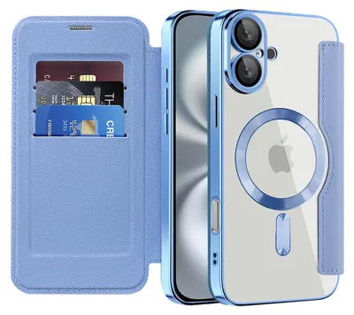 Obrázek produktu pro Techsuit – pouzdro SmartMag Book pro iPhone 16 Plus – světle modré