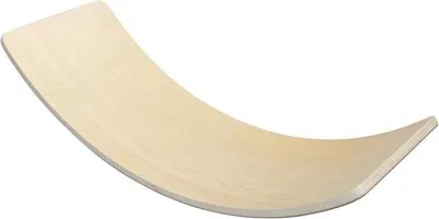 Productafbeelding van Balancebord hout, geschikt voor kinderen en volwassenen, met vilten pad, afmetingen 82x30 cm. Wiegbord voor plezier en kwaliteit. Artikelnummer: 6554
