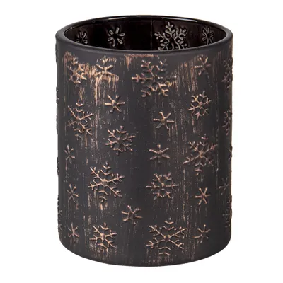 Immagine prodotto di Portacandele Clayre & Eef Ø 10x13 cm in vetro nero dorato