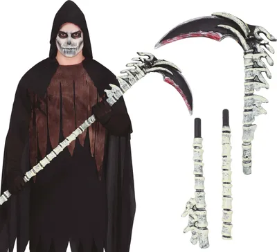 Immagine prodotto di Falce d'osso di Halloween smontabile Accessorio spaventoso di Goosebumps lungo 150 cm