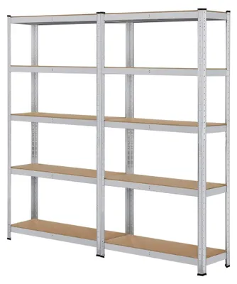 Produktbild von 2er Set Lagerregal 180x90x30cm Schwerlastregal 10 Böden
