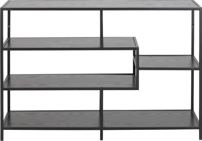 Produktbild von Miliboo - Konsole im Industrial Style aus schwarzem Metall und Holz L114 cm TRESCA