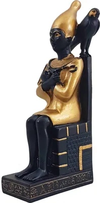 Produktbild von Ägyptischer Gott Osiris sitzend auf Thron 18cm