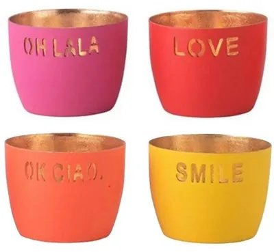 Produktbild von Gift Company Windlicht Madras Set Oh Lala Smile (4er-Set)