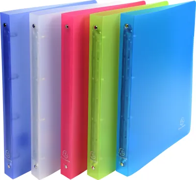 Image de Exacompta 10x Classeur 4 anneaux 20 mm PP A4 Couleurs assorties 514699E