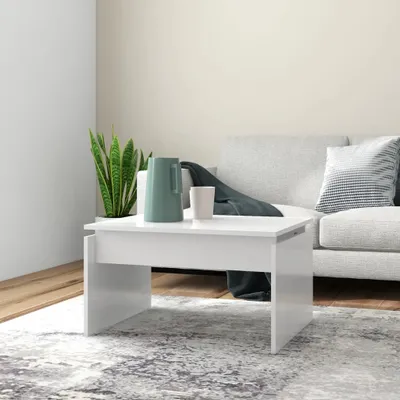 Immagine prodotto di vidaXL Tavolino da salotto bianco 68x50x38 cm in materiale derivato dal legno