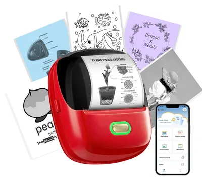 Produktbild von Etikettendrucker Thermodrucker Beschriftungsgerät - 300 DPI - Bluetooth - Etikettenbreite 20 bis 57 mm