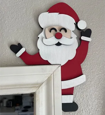 Produktbild von Weihnachten Türaufsatz Urlaub Home Decor Top Türrahmen Eckschild Dekorationen Fenster Wände DIY Handwerk für Weihnachten Party Ornament