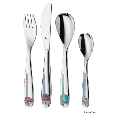 Produktbild von WMF Kinderbesteck-Set 4-teilig Cars, Kleinkind-Besteck, Edelstahl, Edelstahl, 3 Jahr(e), 16,5 cm, 18,5 cm