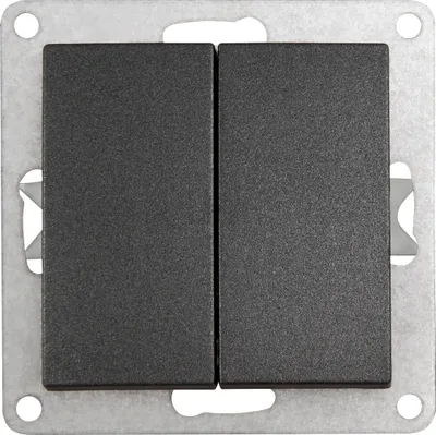Produktbild von Serien-Schalter McPower ''Flair'', 2-fach, 250V/10A, UP, anthrazit