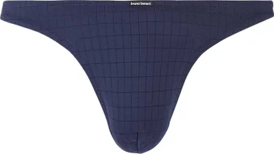 Produktbild von bruno banani Tanga String Check Line 2.0, Farbe:Blau, Wäschegröße:XL, Artikel:-542 marine karo