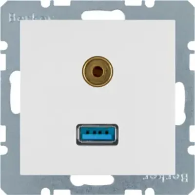 Produktbild von Berker Steckdose USB/3,5mm Audio 3315391909