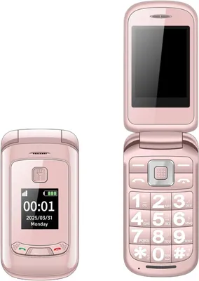 Zdjęcie produktu dla Telefon z klapką 2G, duże przyciski, przycisk SOS, GSM 900 / 1800 Mhz, dla seniorów