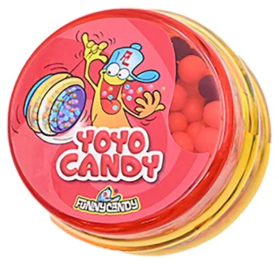 Zdjęcie produktu dla Funny Candy Yoyo Candies 12 x 26g - Słodkie, owocowe lizaki, idealne dla dzieci