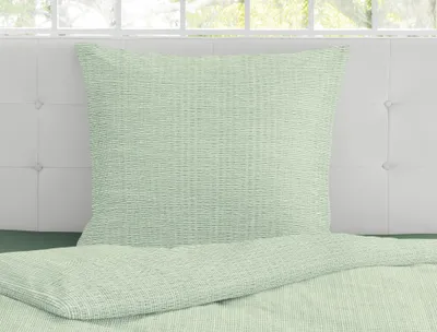 Immagine prodotto di Set di biancheria da letto Irisette seersucker Easy 8361 verde 155 x 200 cm 1 federa 80x80 cm