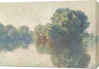 Produktbild von Bild 100x70cm Die Seine in Giverny, Monet Vintage für das Wohnzimmer