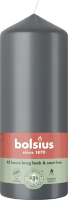 Produktbild von Bolsius Stumpenkerze grau 15 cm Ø 5,8 cm