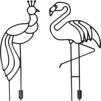 Produktbild von HowHomely | Pflanzenstützen - Vögel - 55 cm - Dekorativ und stabil - Perfekt für Kletterpflanzen