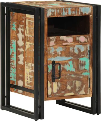 Produktbild von Nachttisch 40x40x59 cm Altholz Massivholz