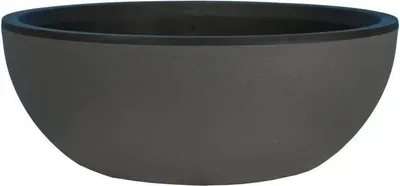 Image de Pot de Fleurs RIVIERA, Granit Gris, D40 H15 cm, Rond, Polypropylène