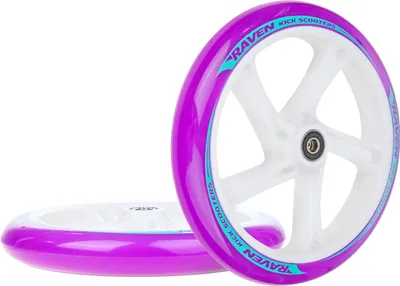Produktbild von Ersatzräder für Raven Cityroller Scooter Roller Kickscooter ZEA Polyurethan200mm mit Kugellager Black - 2 Stück