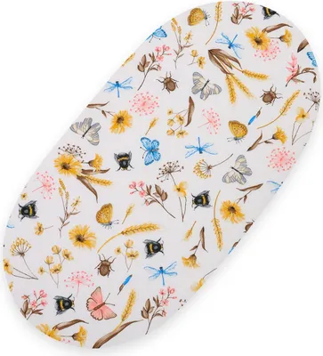 Obrázok produktu pre Bavlnené prestieradlo na Mojžišov kôš, boho gondola vozík, 75x35 cm - letná lúka