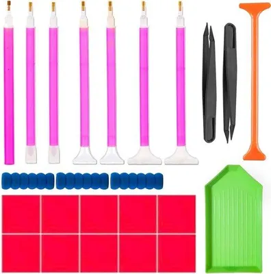 Produktbild von Diamantschilderkit 24-teilig, DIY-Sets, Nagelset, Accessoires