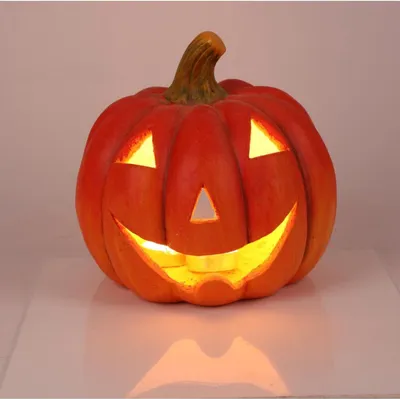 Produktbild von Dekofigur Halloween Kürbis 2er Set | Gruselige Kürbisdeko für Haus und Garten | Herbstdeko und Halloween Partydeko