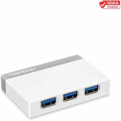 Produktbild von Trendnet TU3-H4, 5000 Mbit/Sek, 0.3 W, 68 g, 0 - 40 °C, -10 - 85 °C, CE, FCC