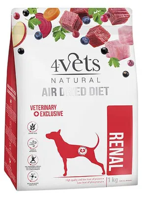 Zdjęcie produktu dla 4Vets Natural Renal karma suszona dla psów z niewydolnością nerek 1 kg
