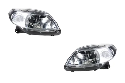 Produktbild von Scheinwerfer passend für Dacia Sandero ab 2008- Satz H4 L R chrom 8200733878 8200526418 8200733877 8200526417 Johns