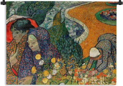 Produktbild von MuchoWow® Wandteppich Wandbehang Erinnerungen an den Garten von Etten - Vincent van Gogh 150x112.50 cm Tapisserie Dekoration Wandtuch - Wanddecke - Wandteppiche