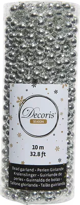 Produktbild von Perlenkette Weihnachtsbaumkette 10 m silber