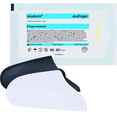 Produktbild von Spezialverband Fingerling aluderm 3 alufinger + 1 Kunstleder-Fingerling