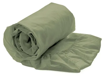 Produktbild von Mako-Satin Spannbettlaken Grün 180 x 200 cm